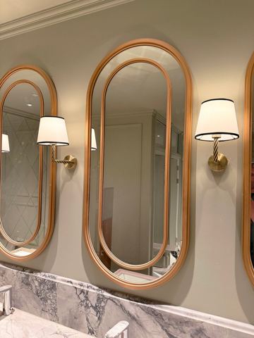 Twin mirrors, hotel bathroom